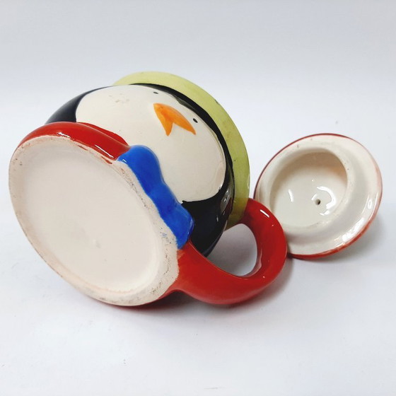 Image 1 of  Vintage Glazed and Lidded Pottery Mug Cup Ceramic, Hand painted - image 2 of 9 Vintage Glazed and Lidded Pottery Mug Cup Cerami