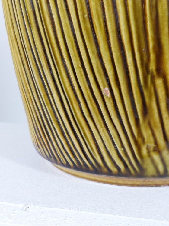 Image 1 of Grande vaso vintage giallo, Carstens Keramik, Tönnieshof, Germania Ovest, anni '70