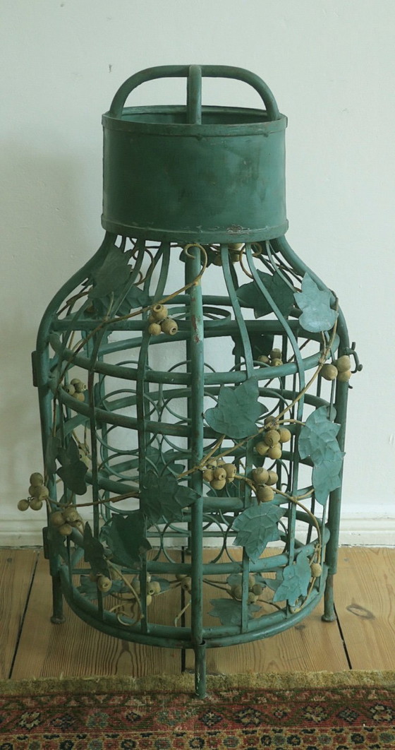 Image 1 of Portabottiglie a cupola in foglia di vite in stile Boho fiorentino del Mid Century, 1960