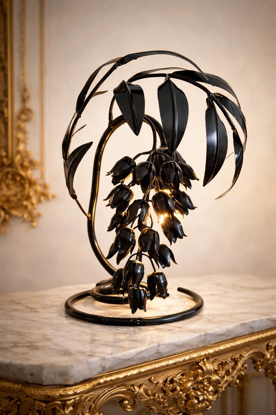 Hans Kögl Wisteria Table Lamp – Metal, Vintage (photo 2 of 5)