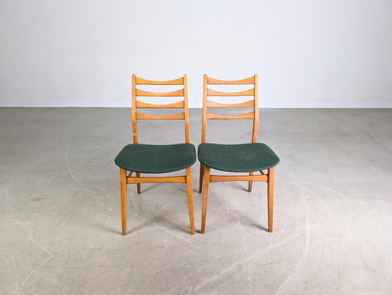 Image 1 of Lot de 2 chaises Midcentury Vintage hêtre 1960 Design Chaise de salle à manger