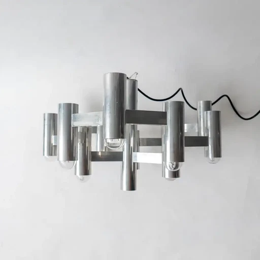 Gaetano Sciolari Vintage Space Age Geometric Chandelier