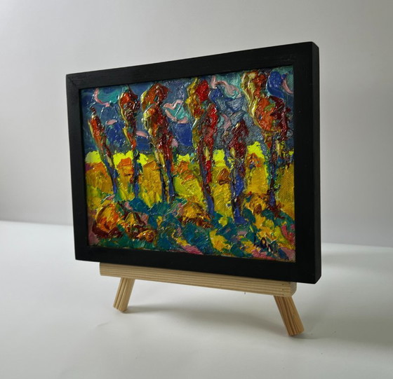 Original Oil Painting Summer Nature Landscape Evening Trees – Paintings & Drawings, Canvas (photo 2 of 8)