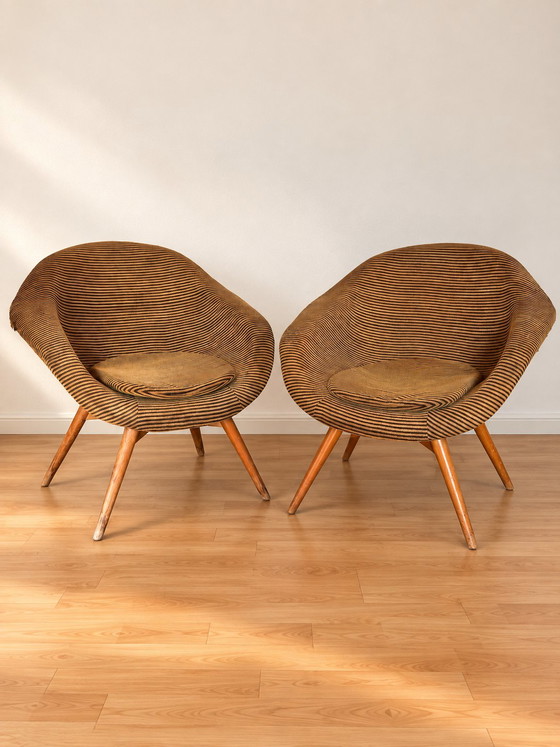 Paire de Fauteuils en Fibre de Verre František Jirák Modèle 24-24, Tchécoslovaquie, années 1960 (photo 2 of 11)