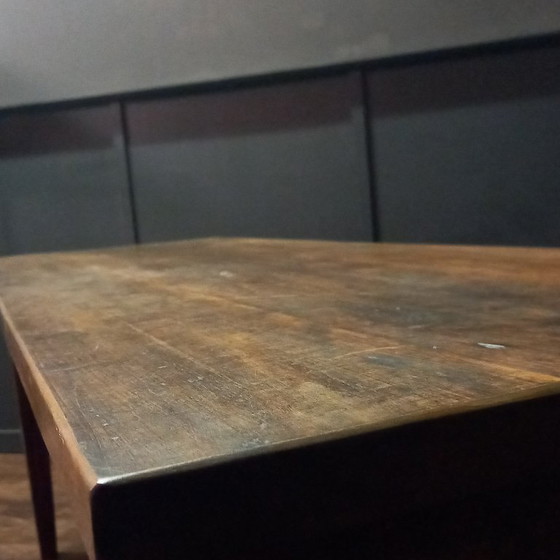 Dining table, Side table Antique French farmhouse table made of fruitwood (photo 6 of 16)
