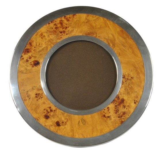 Image 1 of Cadre à photos en loupe de style régence hollywoodienne, Nucci Valsecchi Italie 1970