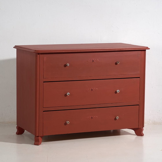 Cassettiera antica in terracotta rossa (c.1920) #91 – Cassettiere, Rustic (photo 4 of 40)