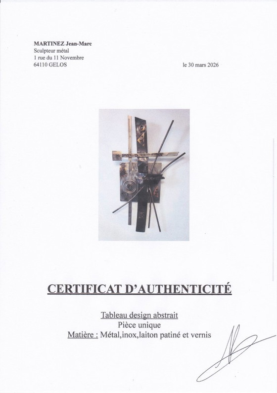 Image 1 of Jean-Marc Martinez Wall Sculpture