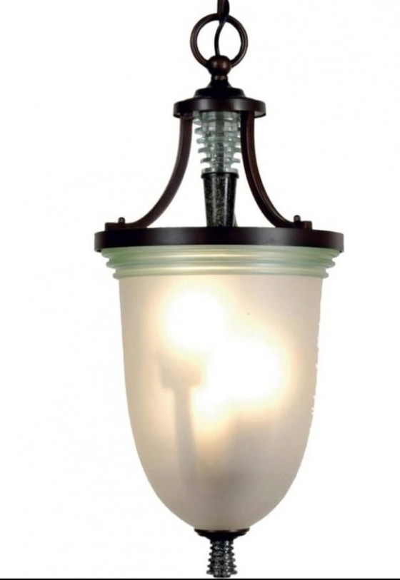 Image 1 of Two art deco chandeliers 1940s