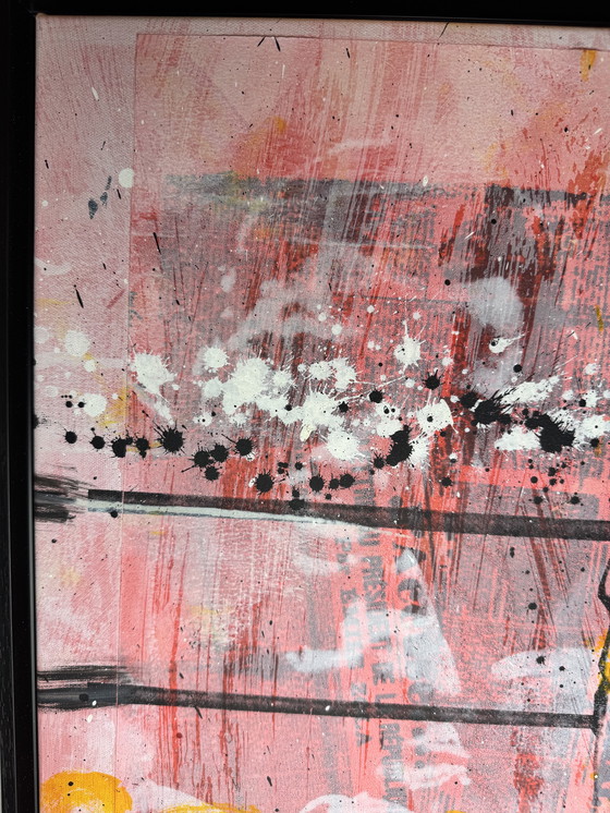 Image 1 of Ronald Chapeau - "Il più grande 1" - Muhammad Ali - Tecnica mista su tela incorniciata