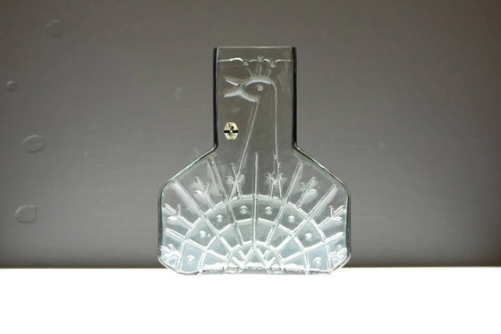 Image 1 of Mid-century Scandinavian modern art glass vase by Wiktor Berndt for Flygsfors, Sweden