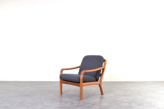 Mid-Century Danish Teak Lounge Chair by Dyrlund, 1970s. – Armchairs, Textile, Wood (photo 2 of 12)