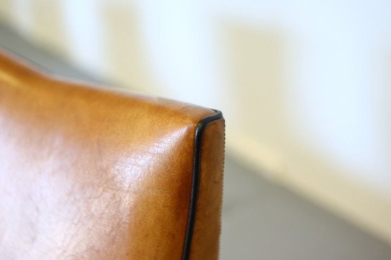 Image 1 of 8x Model Bergere Bart van Bekhoven for Artistiek Breda sheepskin dining chairs