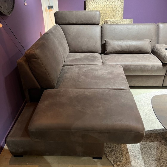 Image 1 of Sofá esquinero Muscolo con función relax en micropiel Dakota