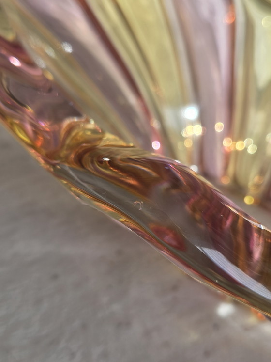 Image 1 of Vintage Mid-Century Glass Bowl – Handmade – Bohemia / Murano, 1950s