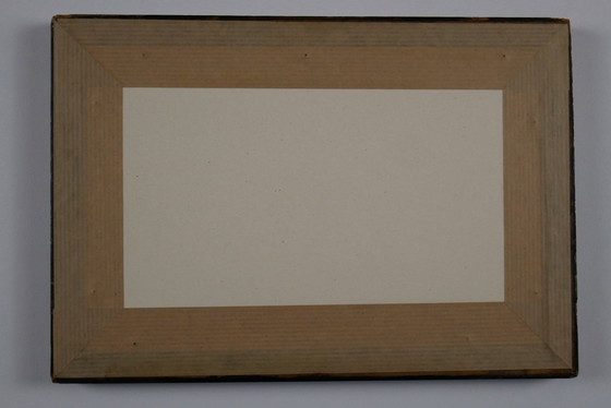 Image 1 of Voilier sous la pluie - Petite marine encadrée.