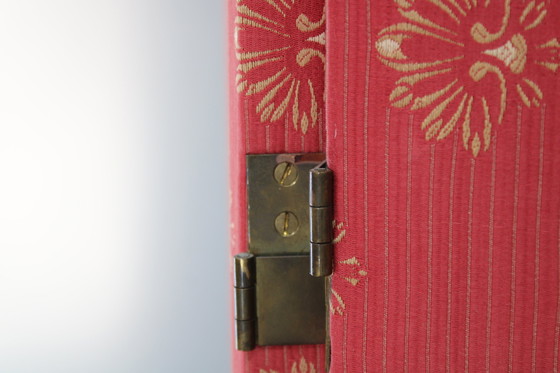 Image 1 of Antiker Paravan mit Stoff, Tschechoslowakei