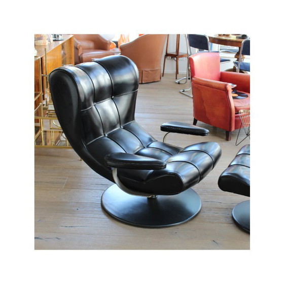 Image 1 of Fauteuil met poef