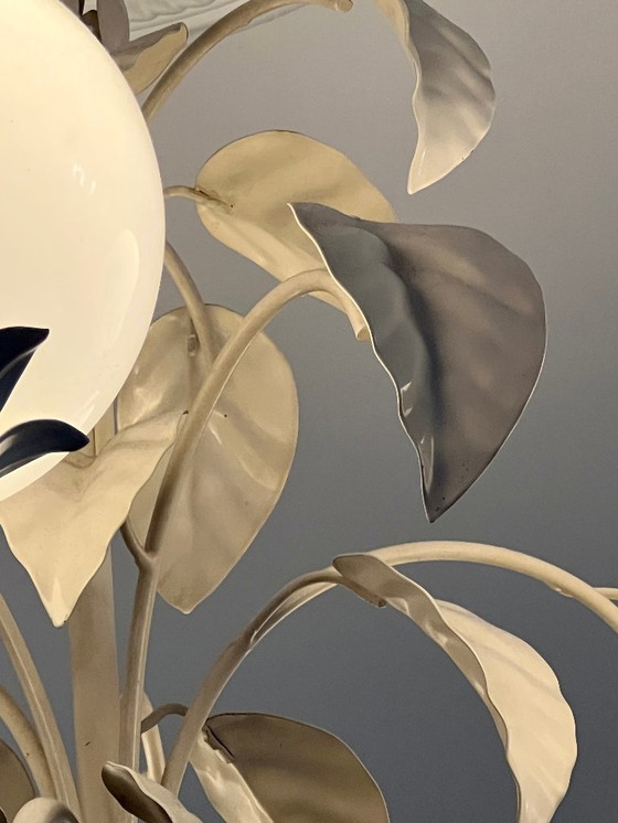 Image 1 of Rarità! Lampada originale Art Nouveau, lampada a sospensione, lampada da soffitto, lampada a sospensione, vetro opalino con moti