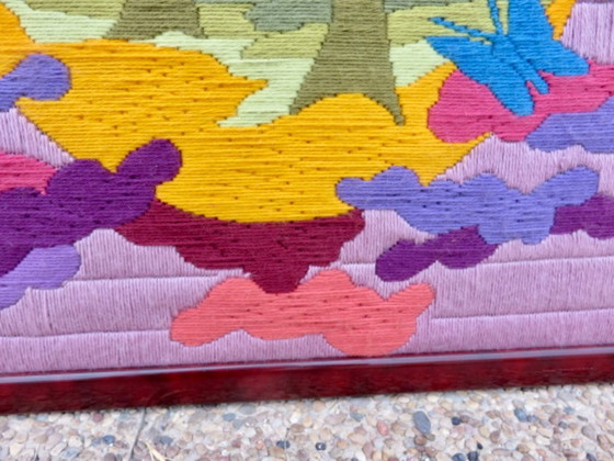 Image 1 of Psychedelischer, futuristischer Wandteppich, Design der 70er Jahre
