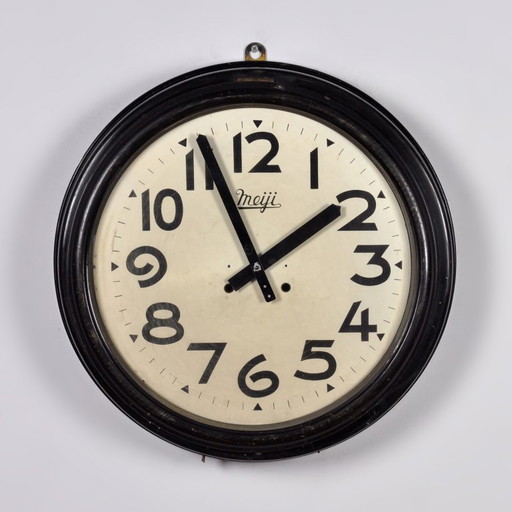 Large Wooden Japanese Clock, 1920s