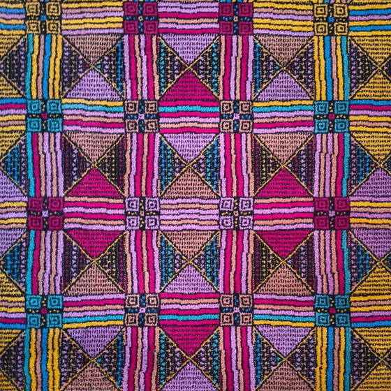 Image 1 of Magnifique tapis géométrique italien en laine des années 1980, signé Missoni pour T&J Vestor