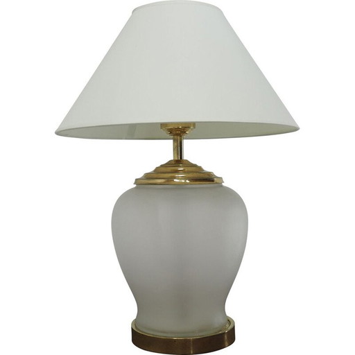 Mid century glass table lamp, Italy 1960