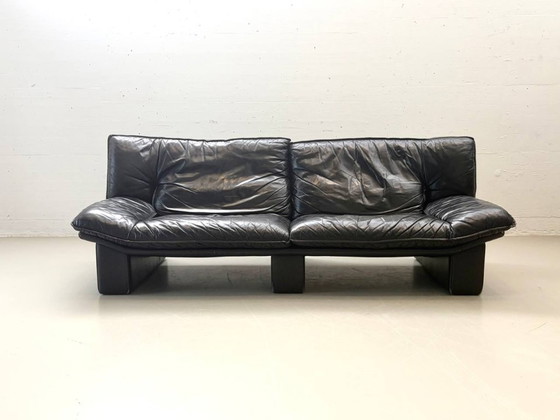Image 1 of Nicoletti Salotti für Avanti Ledersofa – Italien, 1980er