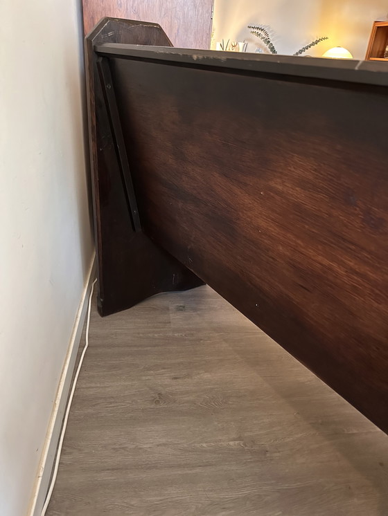 Image 1 of banco de monasterio de madera oscura