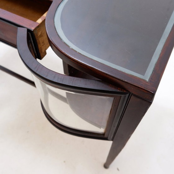 Image 1 of Konsole mit gebogenen Glastüren – Art-Deco-Stil