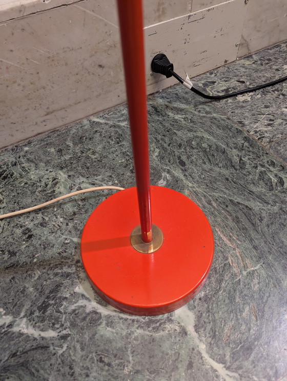 Image 1 of Vintage Space Age Oranje Vloerlamp - LeClaire Schäfer - 1970s