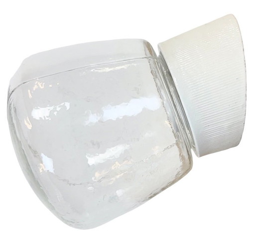 Vintage White Porcelain Wall Light, 1970s