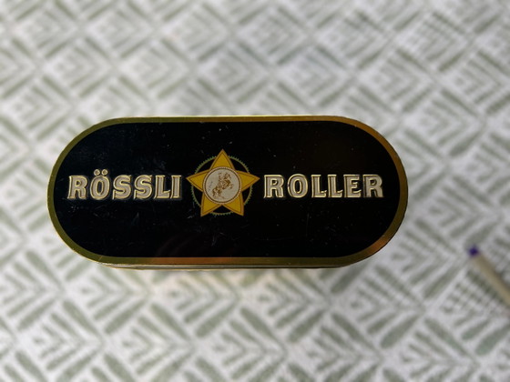 Scatola di sigari vintage Rössli in latta, buone condizioni, utilizzabile anche come scatola da tè (photo 3 of 7)