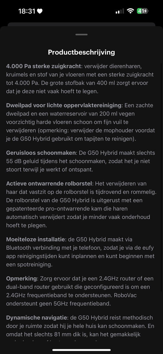 Image 1 of Eufy robot vacuum cleaner with mopping function