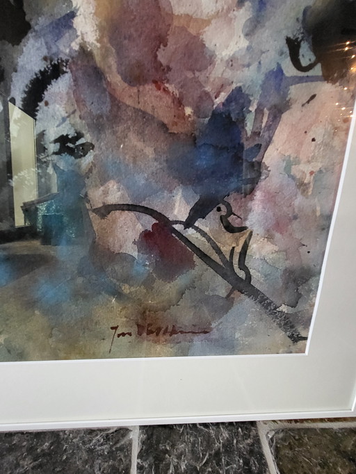 Painting with warm pastel shades 70x90cm