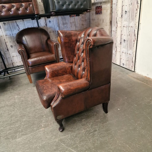 King Armchair - Antique Brown