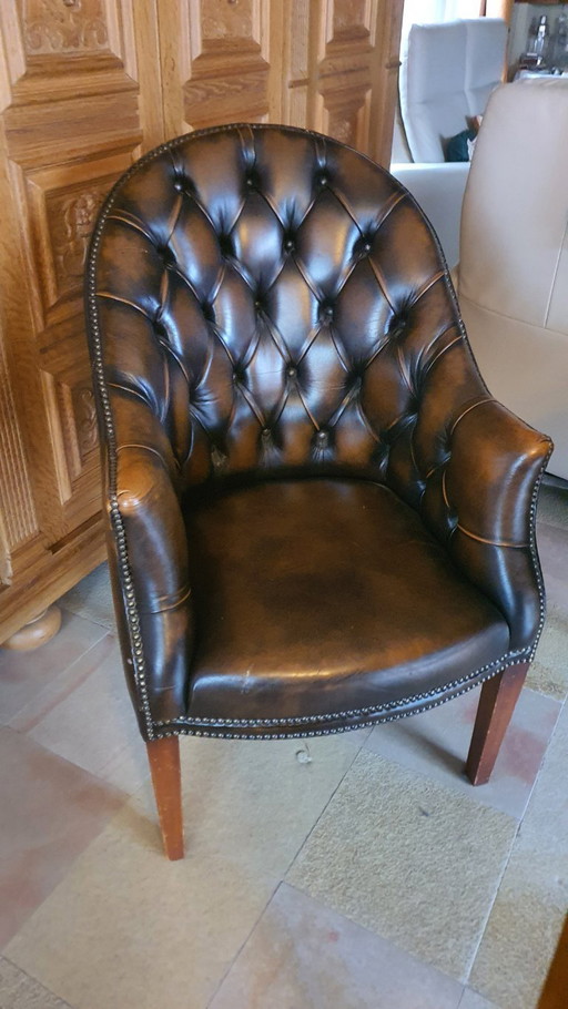 set van 2 chesterfield fauteuils