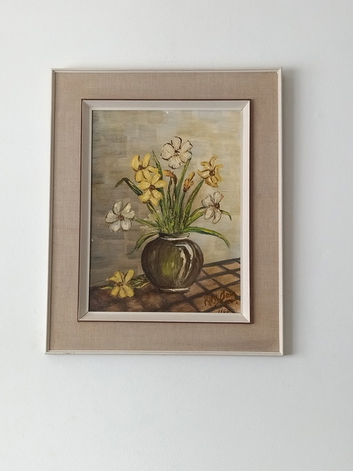 Magnifica natura morta - Mazzo di narcisi - Raymond BOVY (1960)