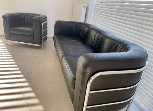 Zanotta Onda Black Leather