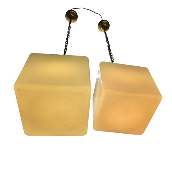 Image 1 of Art Deco Bauhaus style cube lamps