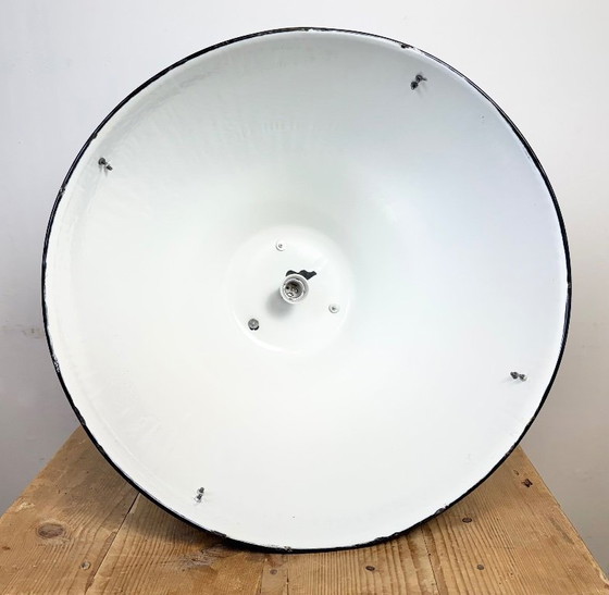 Image 1 of Grote zwarte geëmailleerde industriële hanglamp van Elektrosvit, jaren 60