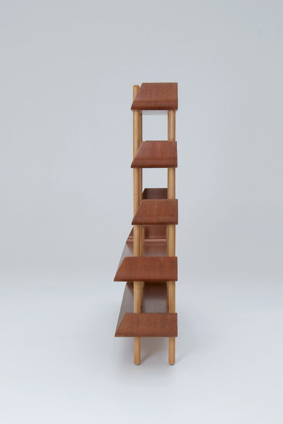 Image 1 of Libreria anni '50 in compensato di teak e betulla - Wilhelm Lutjens