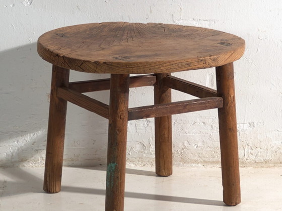 Tavolino basso rotondo antico in legno di olmo – Cina, circa 1930 – Tavolini da caffè (photo 2 of 40)