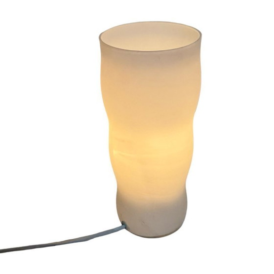 Image 1 of Vintage - Kelkvormige - Tafellamp - Mat glas (-verkrijgbaar als set van 2)