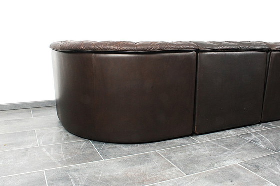 Image 1 of De Sede DS11 a due posti in pelle patchwork marrone