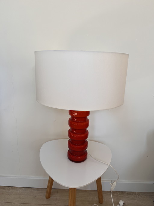 red table lamp by PO Ström for Alsterfors (Sweden)