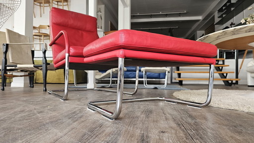 GEORGE LOUNGE EOOS WALTER KNOLL STUDIO OFFICE TUBULAR STEEL ARMCHAIR CANTILEVER CHAIR