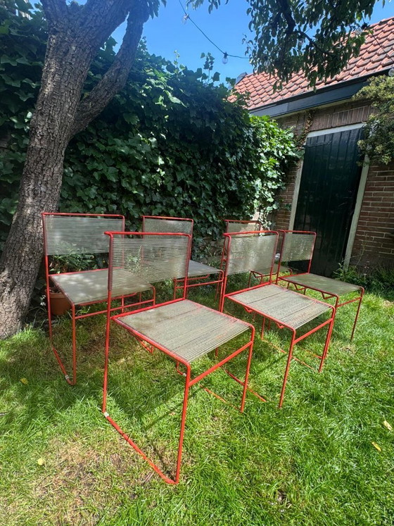 Image 1 of CHAISES "SPAGHETTI" FLY LINE PAR GIANDOMENICO BELOTTI POUR CMP PADOVA, 1970