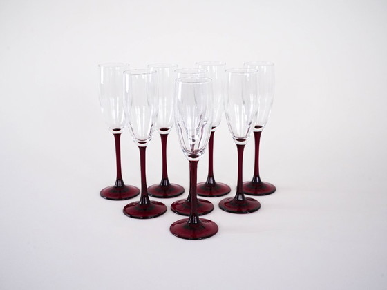 Image 1 of Set Champagnergläser, französisches Design, 1970er Jahre, Hersteller: Luminarc