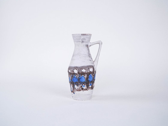 Image 1 of Keramikvase mit Henkel, deutsches Design, 1960er Jahre, hergestellt in Westdeutschland